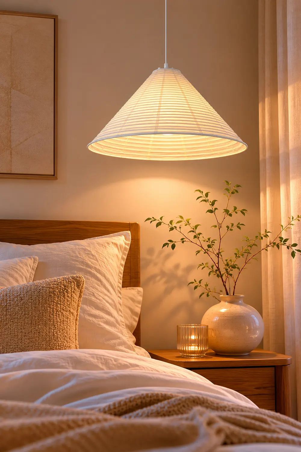 Cone Washi Pendant Light - Lumpaz