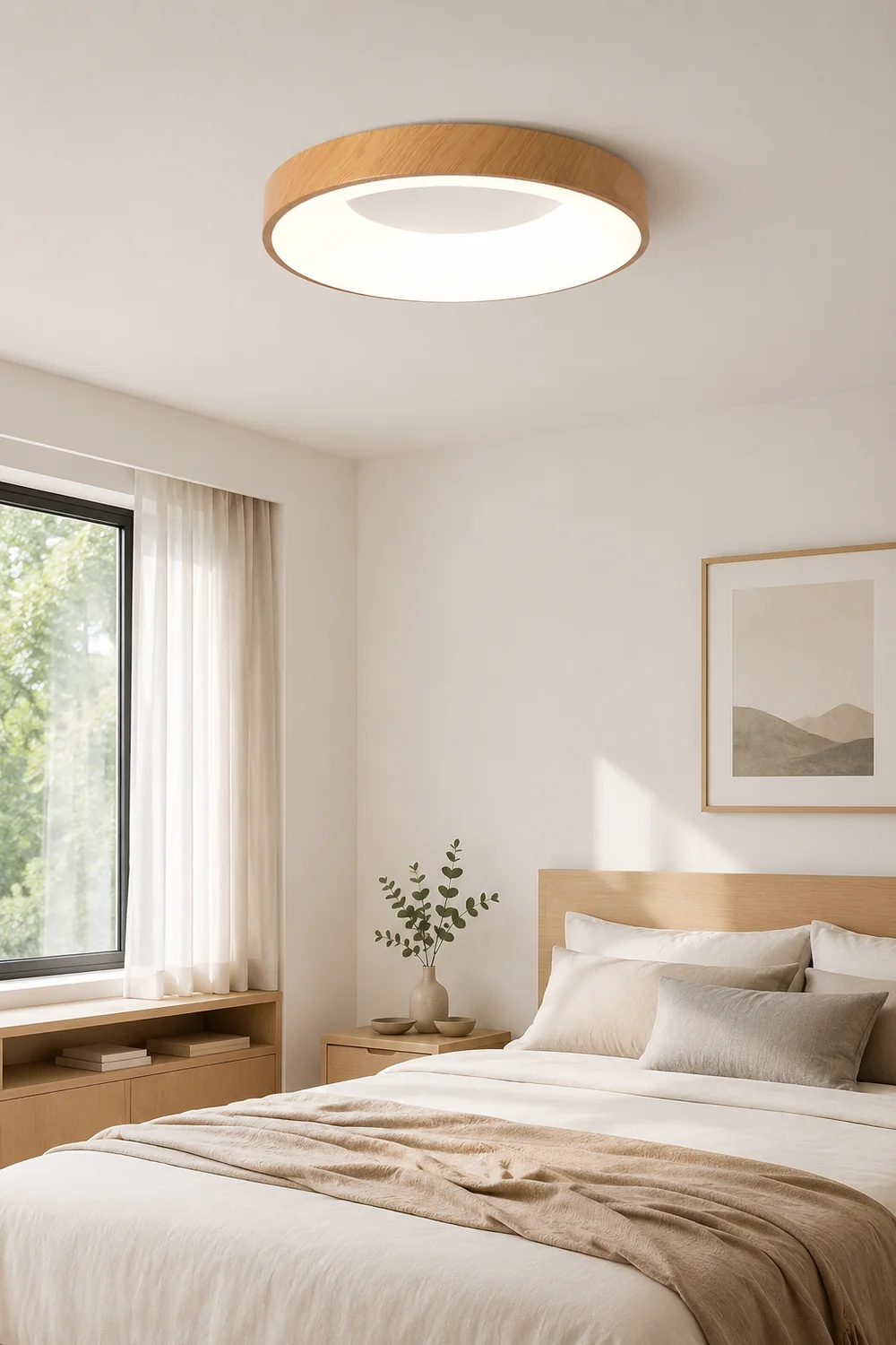 Mila Round Flush Mount Ceiling Lamp - Lumpaz