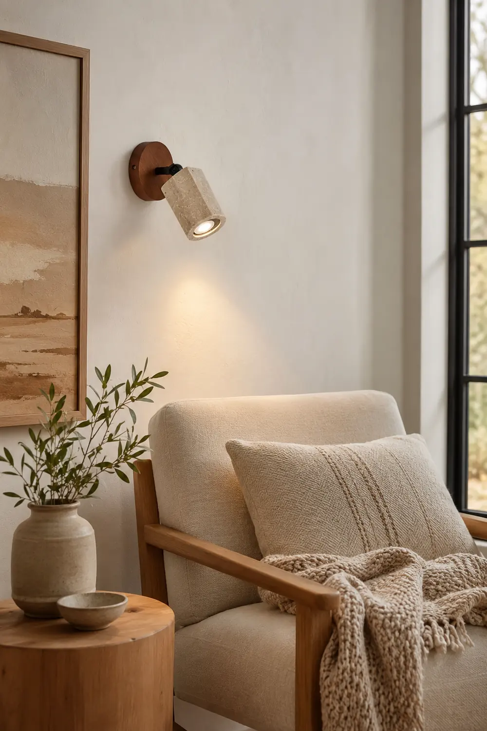 Versa Stone Adjustable Wall Light - Lumpaz