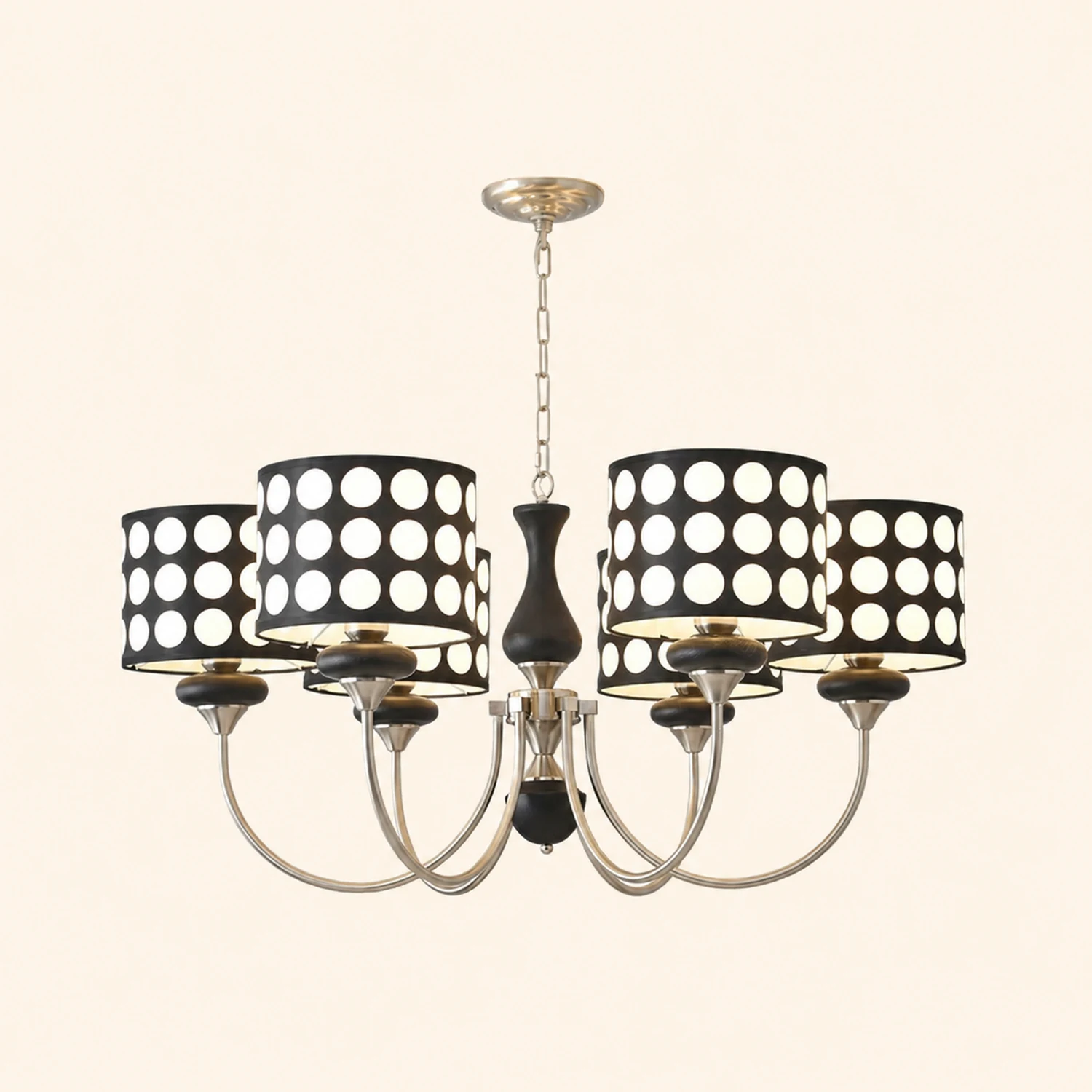 Black Polka Dots Chandelier - Lumpaz