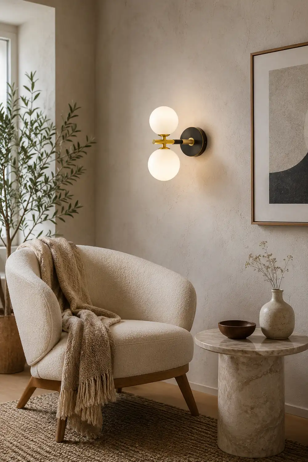 Brass Global Wall Lamp - Lumpaz