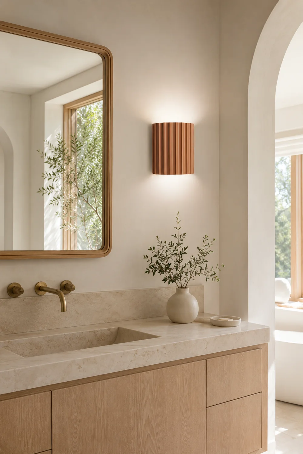 Resin Ribbed Wall Lamp - Lumpaz