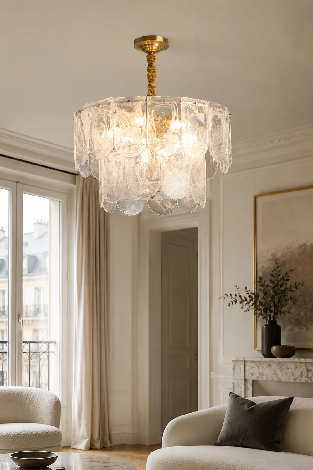 Nason Brass Chandelier - Lumpaz