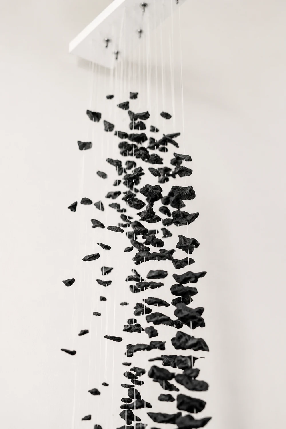 Charcoal Cascade Pixel Chandelier - Lumpaz