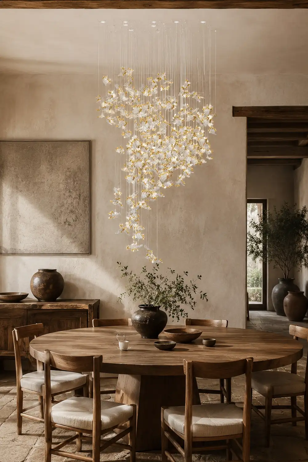 Frosted Petals Frozen Chandelier - Lumpaz