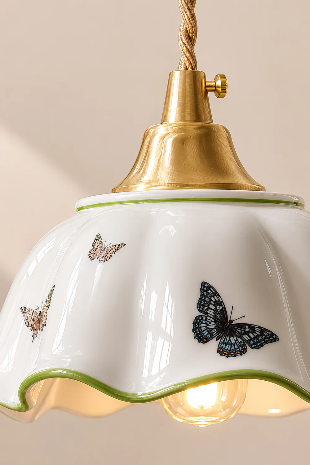 Butterfly Ceramic Pendant Lamp - Lumpaz