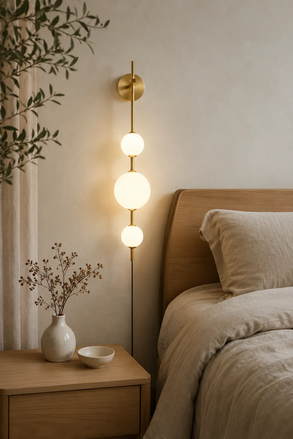 Vertical Globe Plug In Wall Lamp - Lumpaz