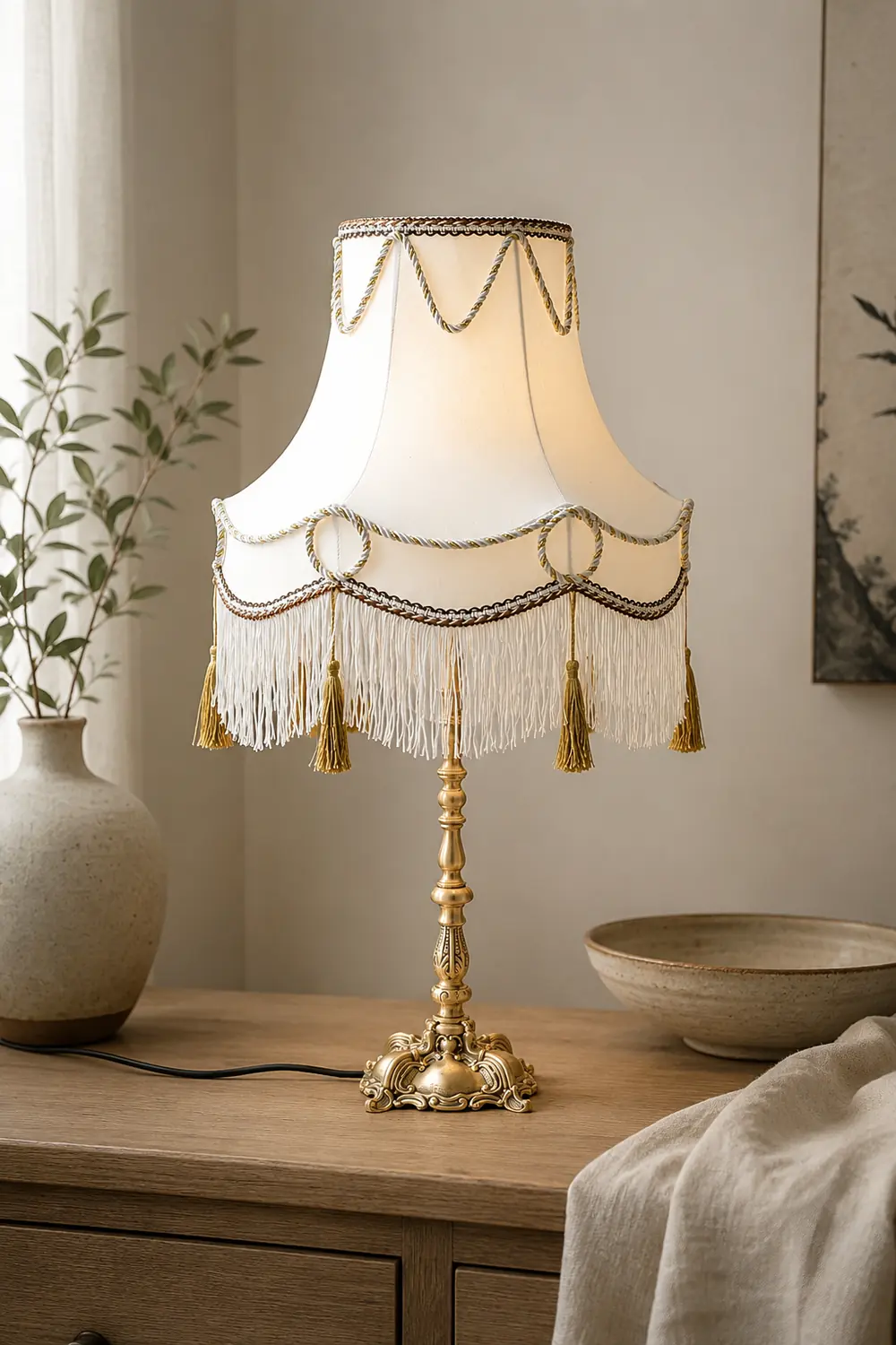 Victorian Brass Table Lamp - Lumpaz