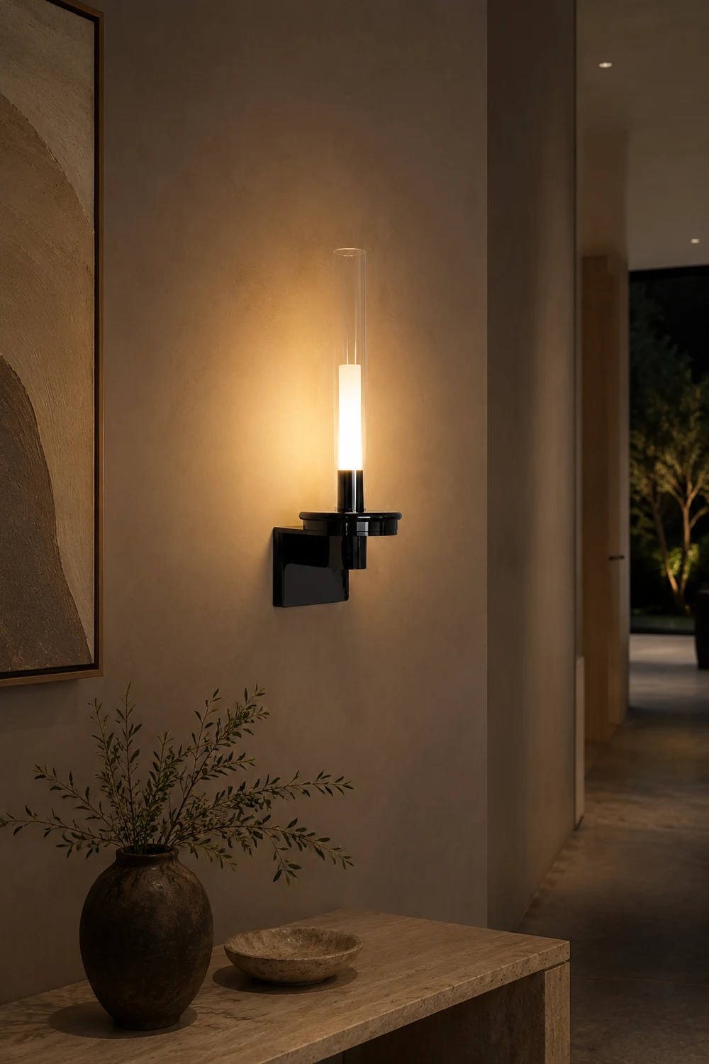 Column Torch Wall Sconce - Lumpaz