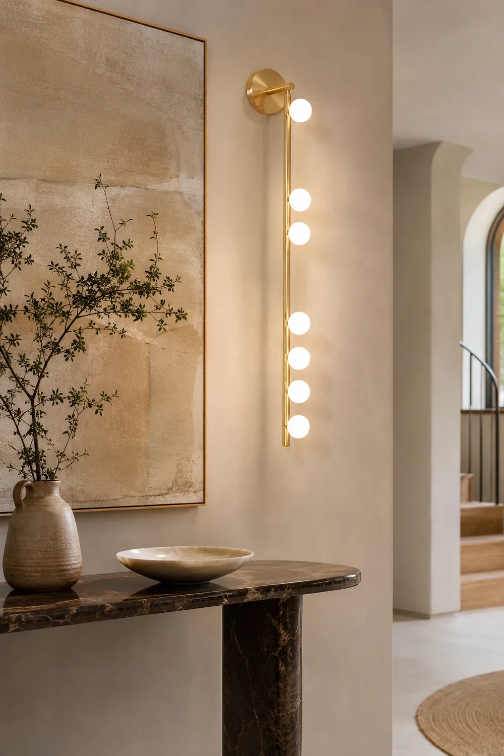 Brass Glass Tube Plug-in Wall Lamp - Lumpaz