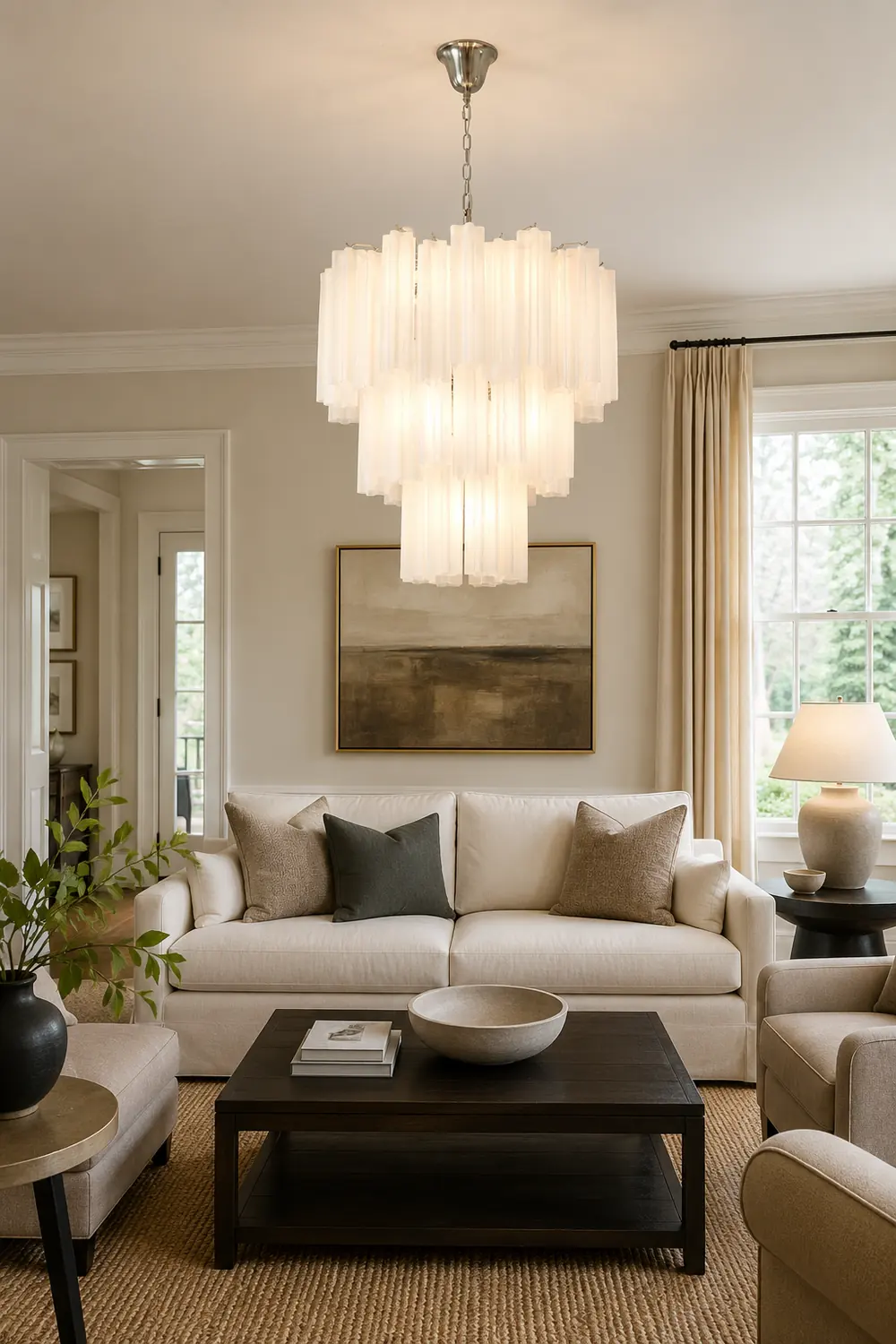 Starlight Frosted Mist Chandelier - Lumpaz