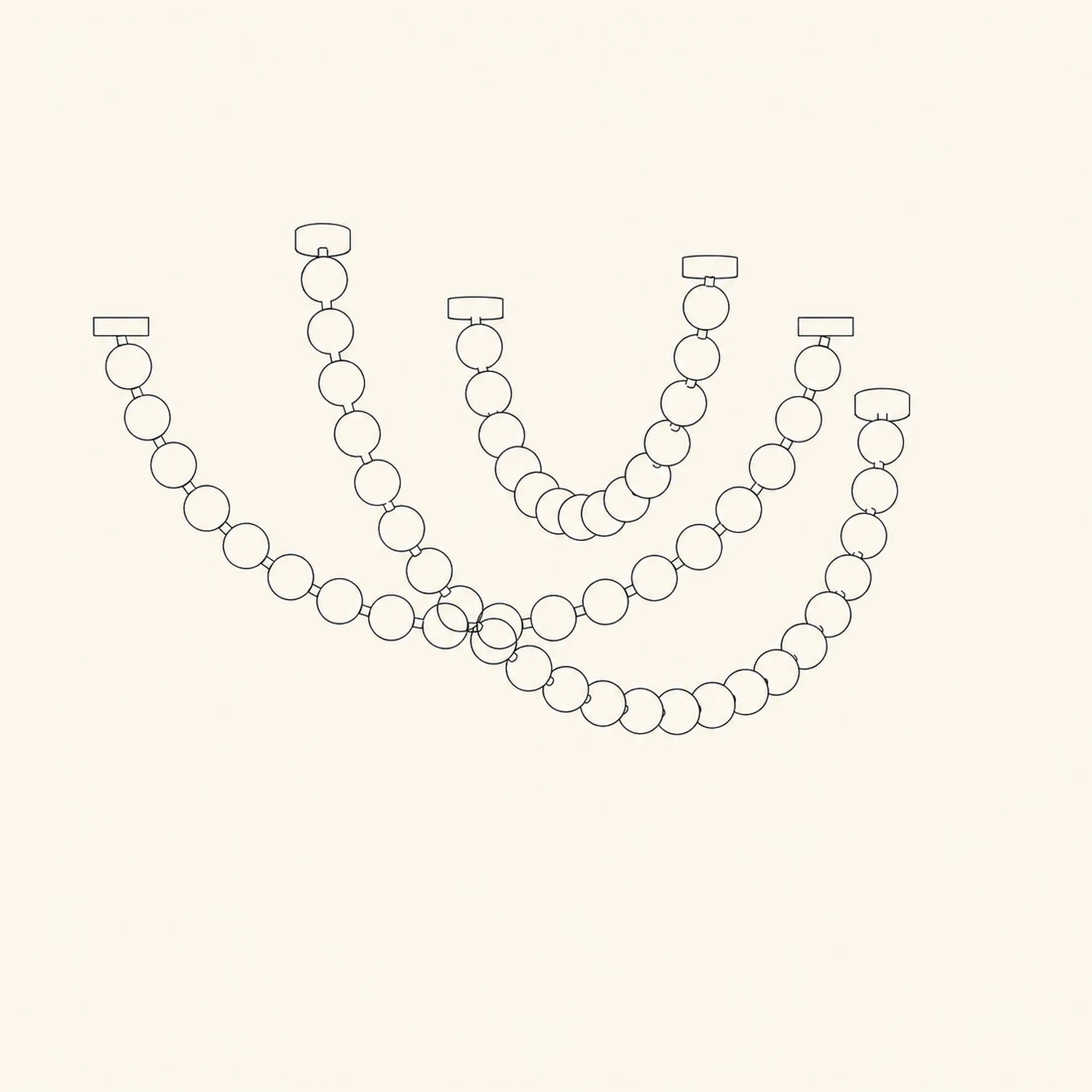 Pearl Necklace Balls Chandelier - Lumpaz
