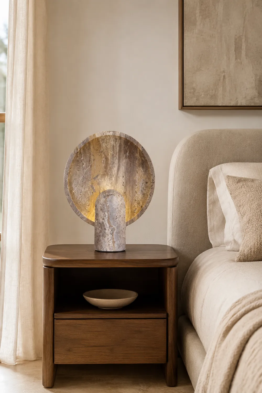 Eclipse Stone Table Lamp - Lumpaz