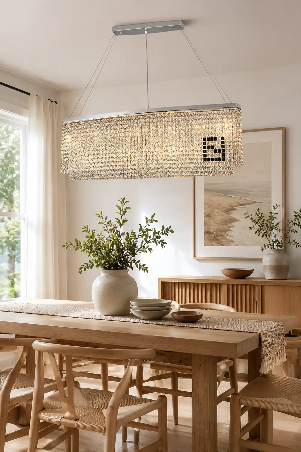 Liliana Rectangle Crystal Chandelier - Lumpaz