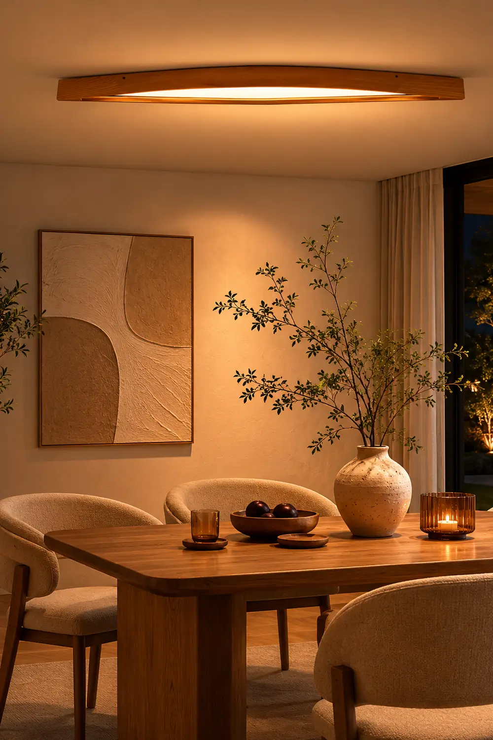 Horizon Linear Wood Ceiling Lamp - Lumpaz