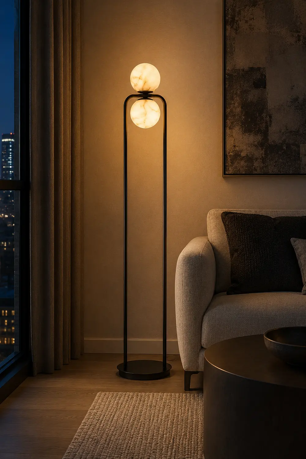 Alabaster Tribeca Floor Lamp - Lumpaz