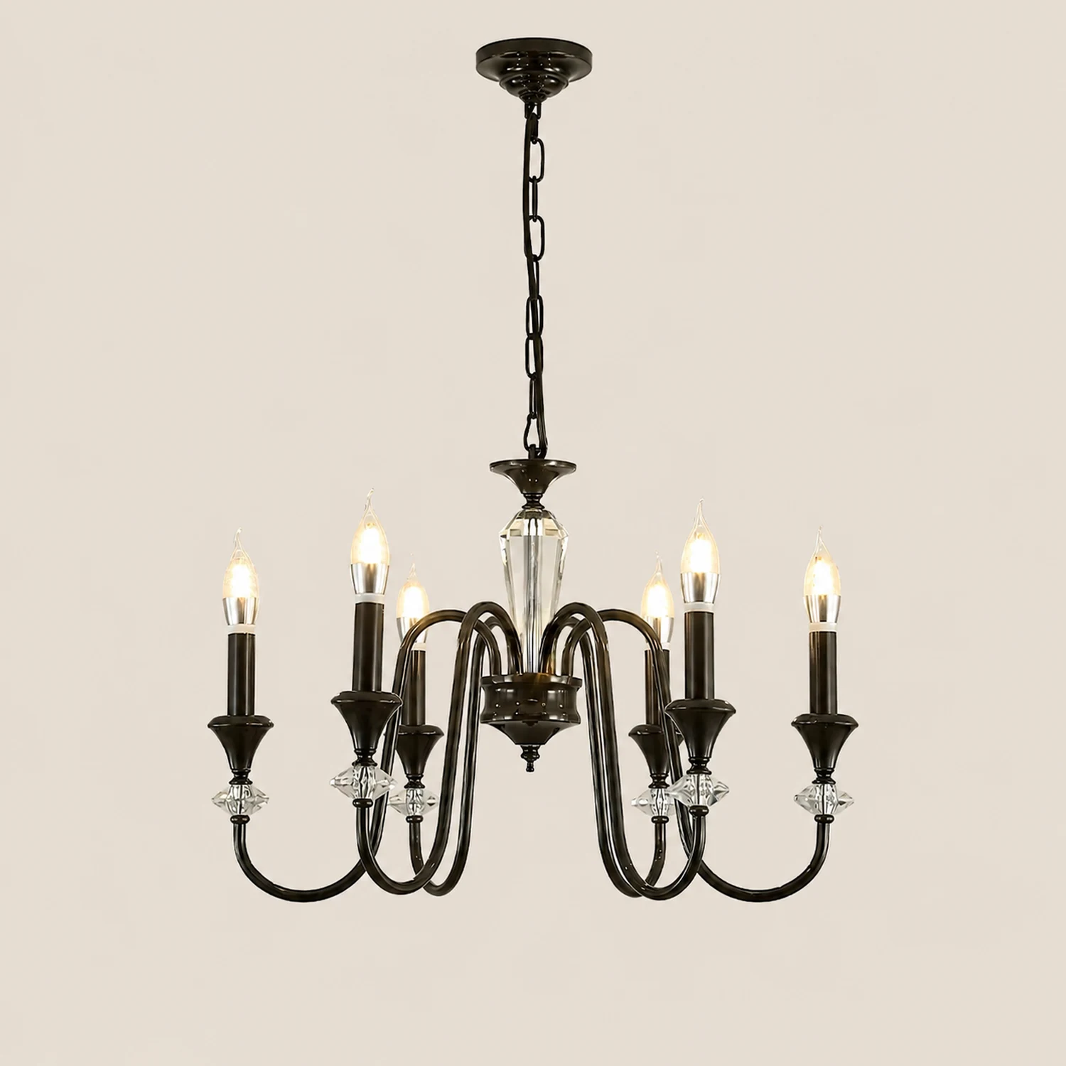 Noir Candelabra Chandelier - Lumpaz