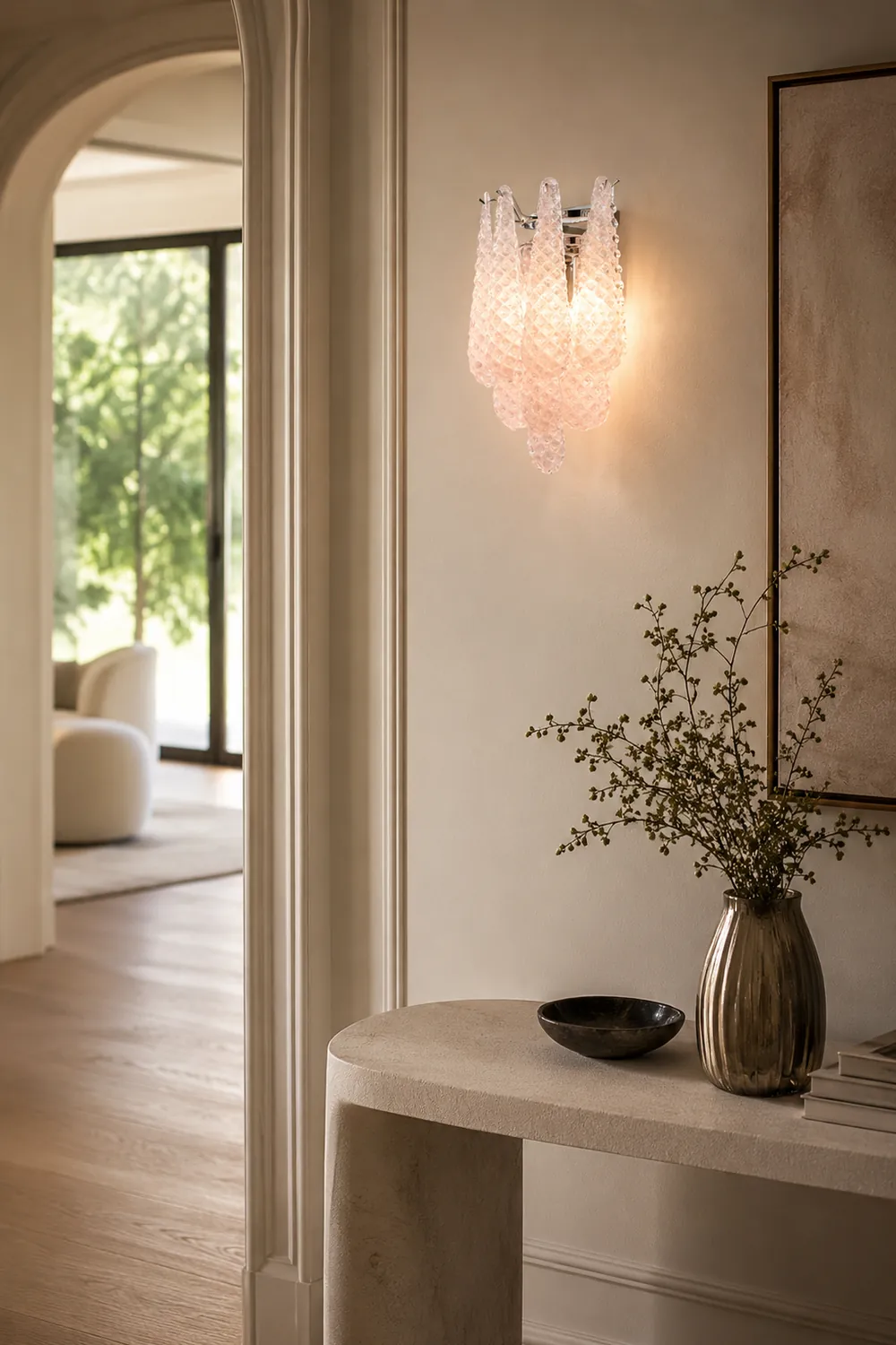 Pink Waffle Wall Sconce - Lumpaz