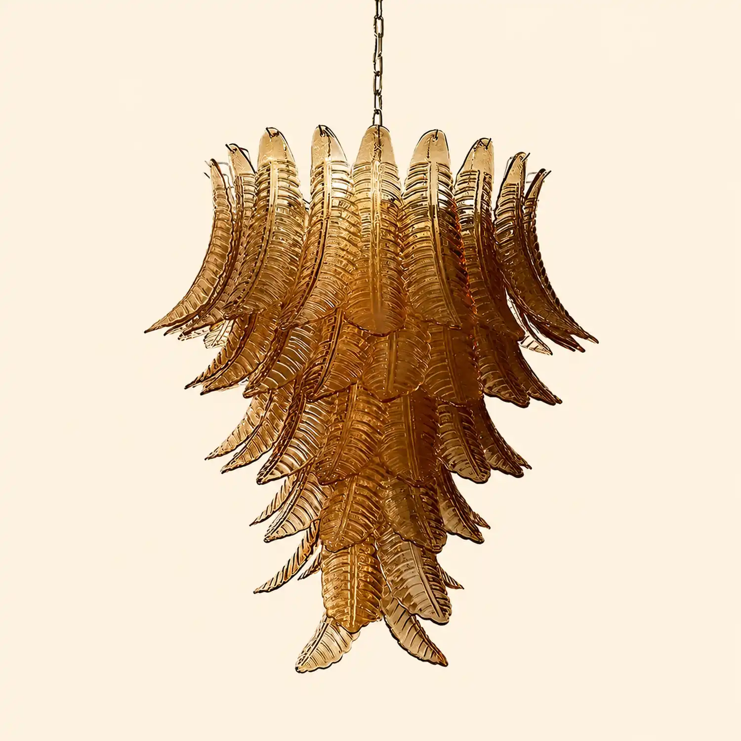 Amber Leaf Cascade Chandelier - Lumpaz