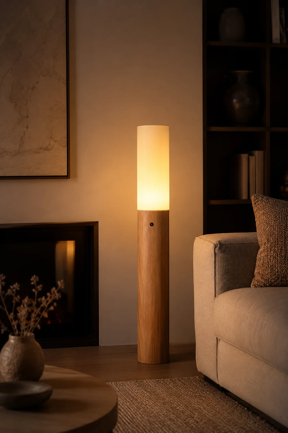 Timber Column Floor Lamp - Lumpaz