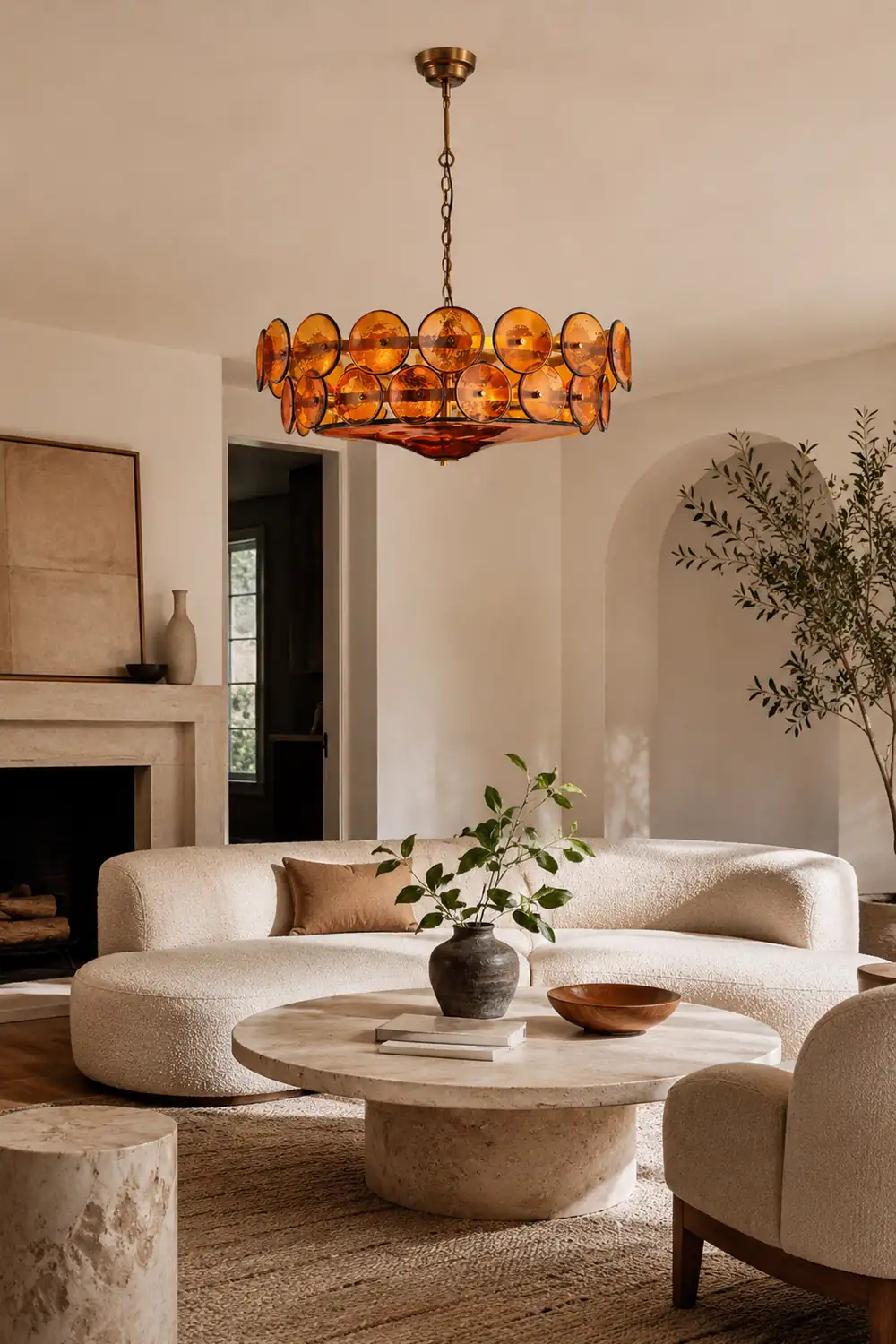 Solaris Disc Murano Chandelier - Lumpaz