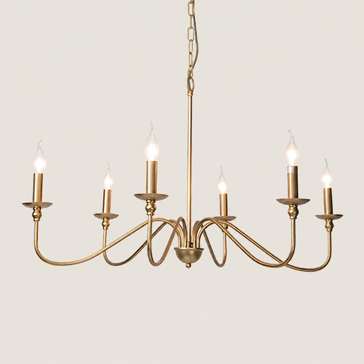Timeless Gold Candle Chandelier - Lumpaz