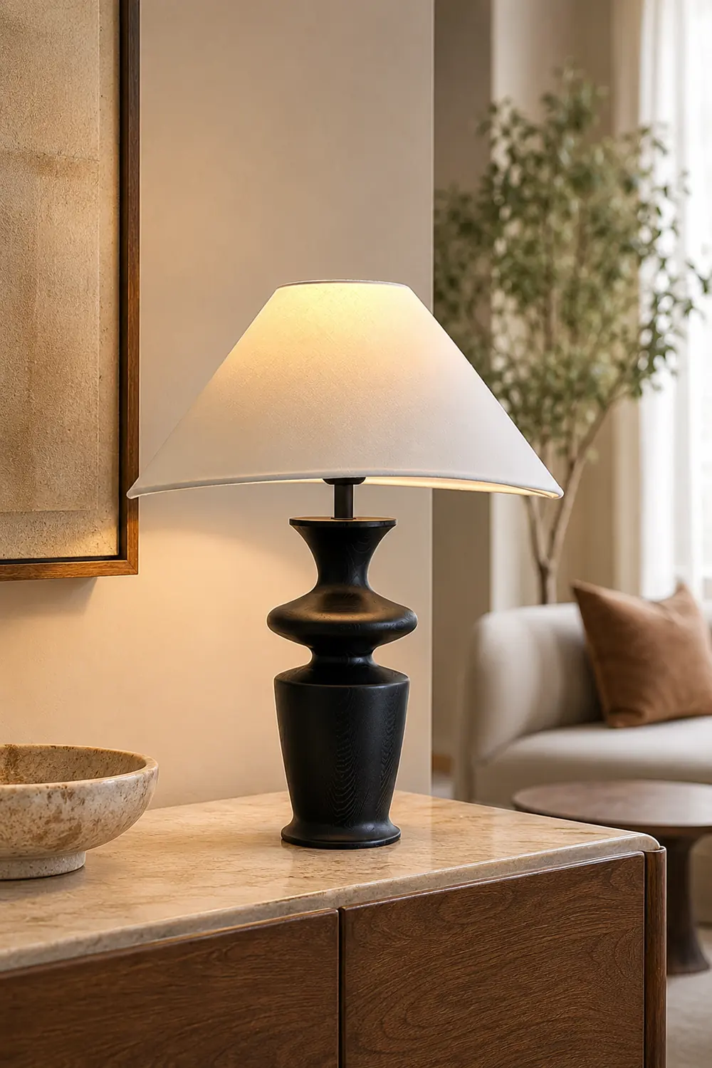 Grace Wood Table Lamp - Lumpaz