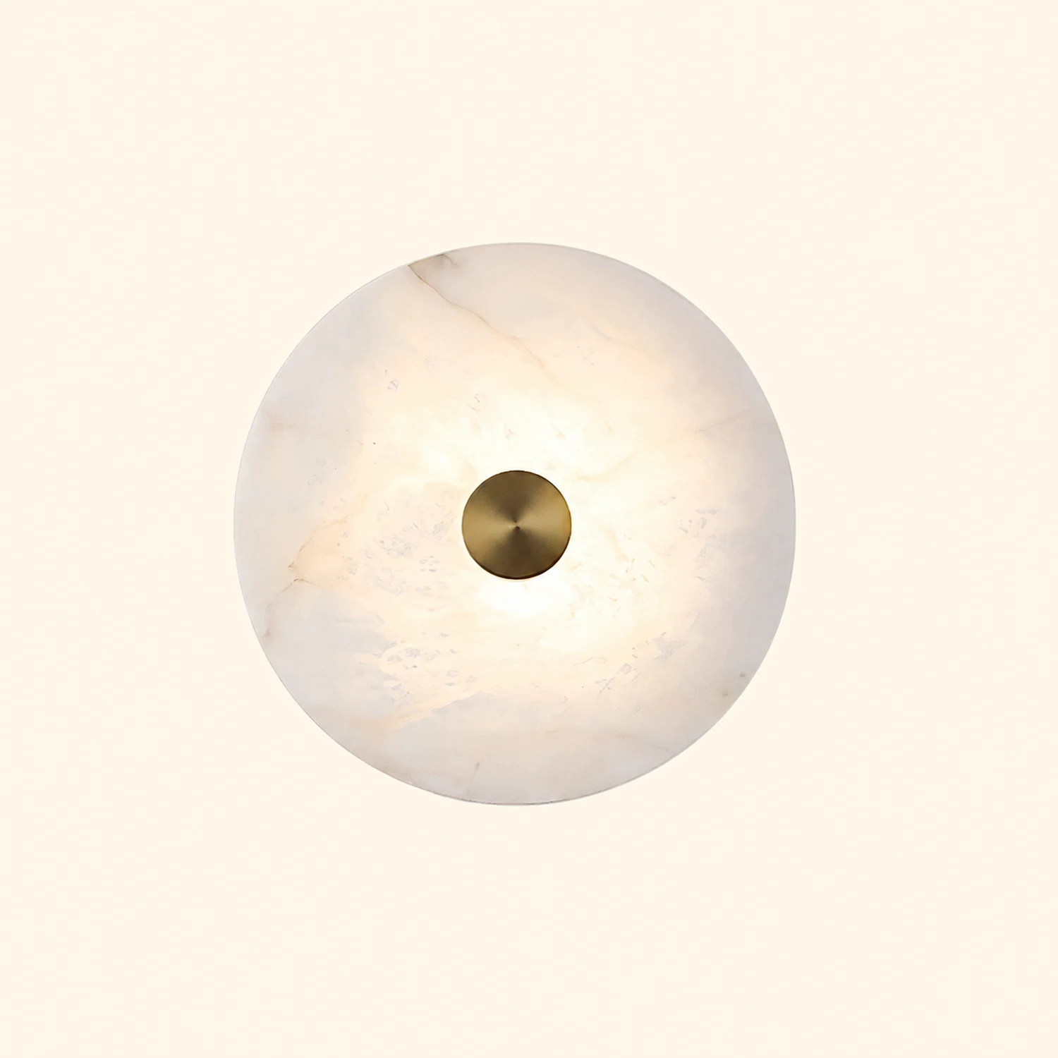 Disc Shaped Alabaster Wall Light - Lumpaz