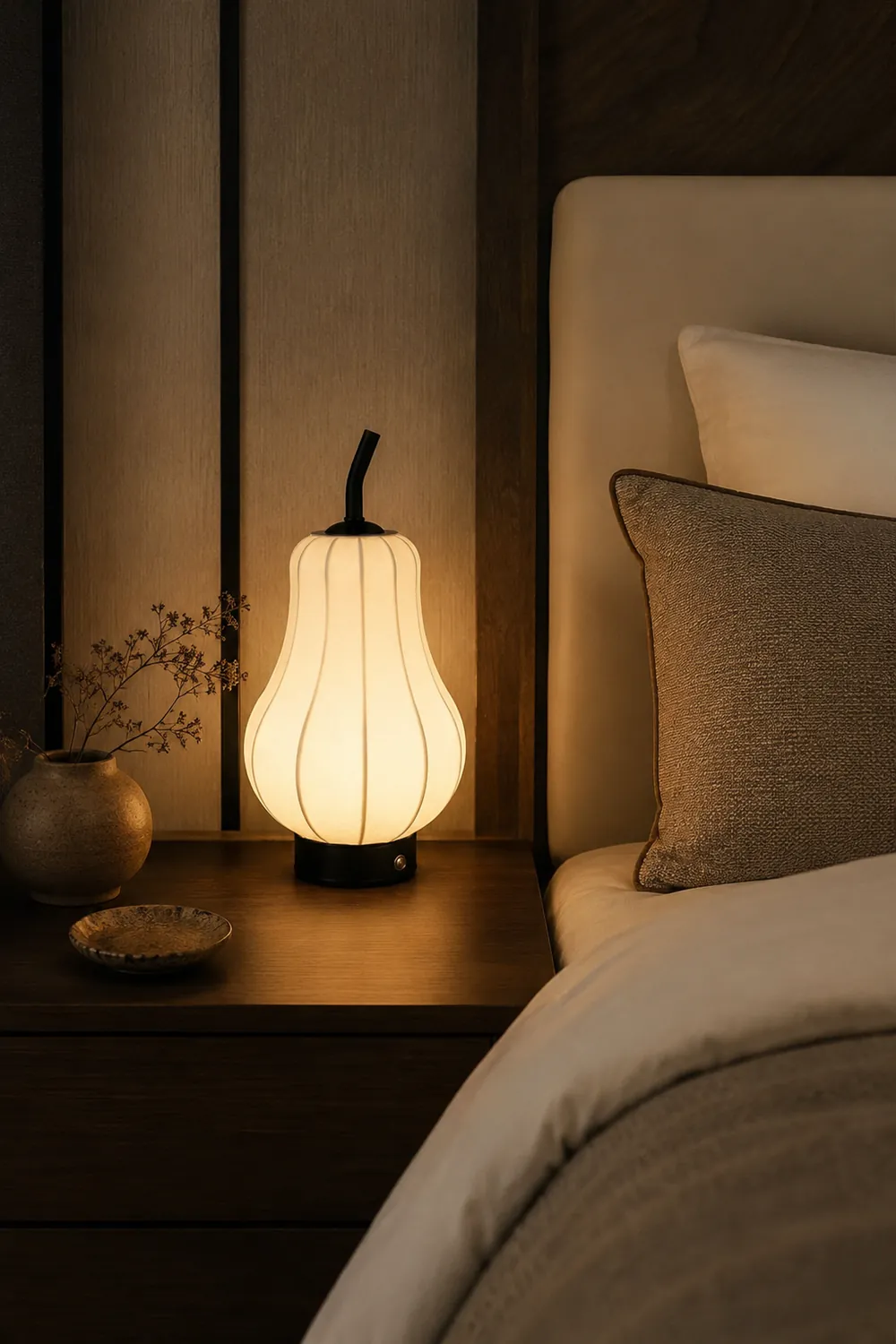 Pear Built-in Battery Table Lamp - Lumpaz