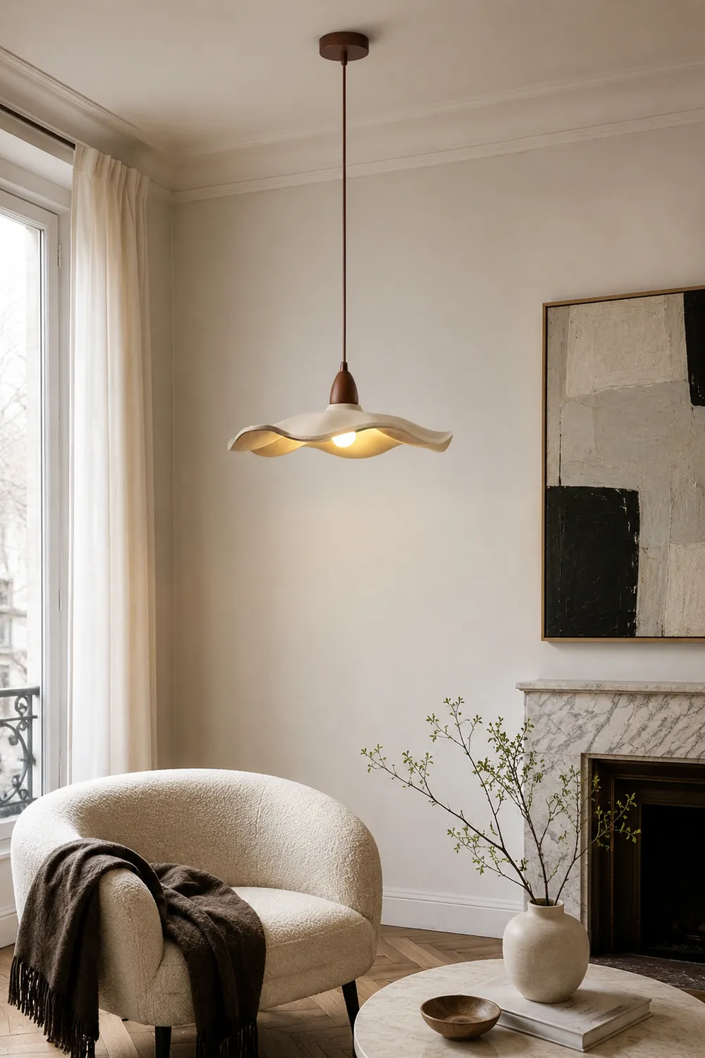 Cement Wave Pendant Light - Lumpaz