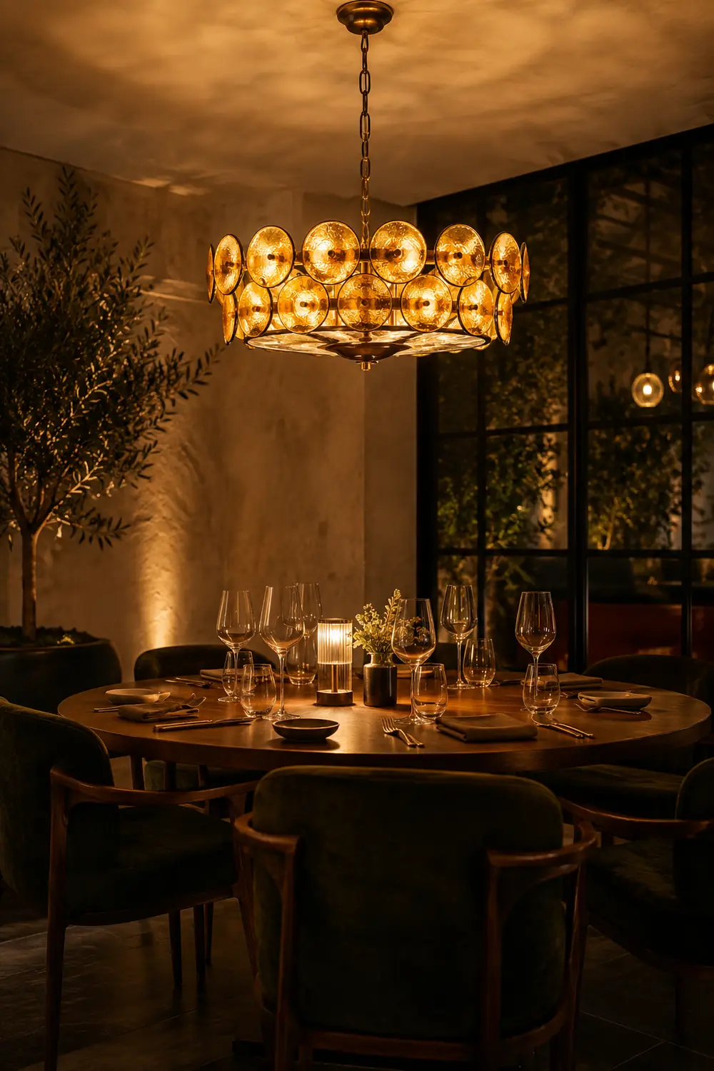 Solaris Disc Murano Chandelier - Lumpaz