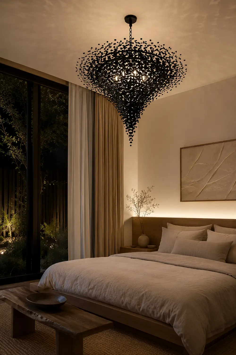 Charcoal Shape Hourglass Chandelier - Lumpaz