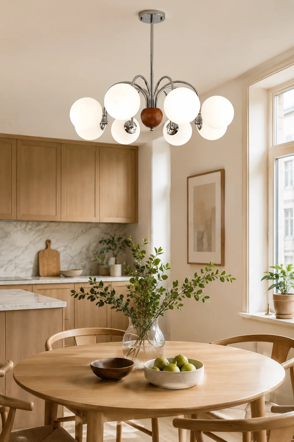 Polpgne Chrome Chandelier - Lumpaz