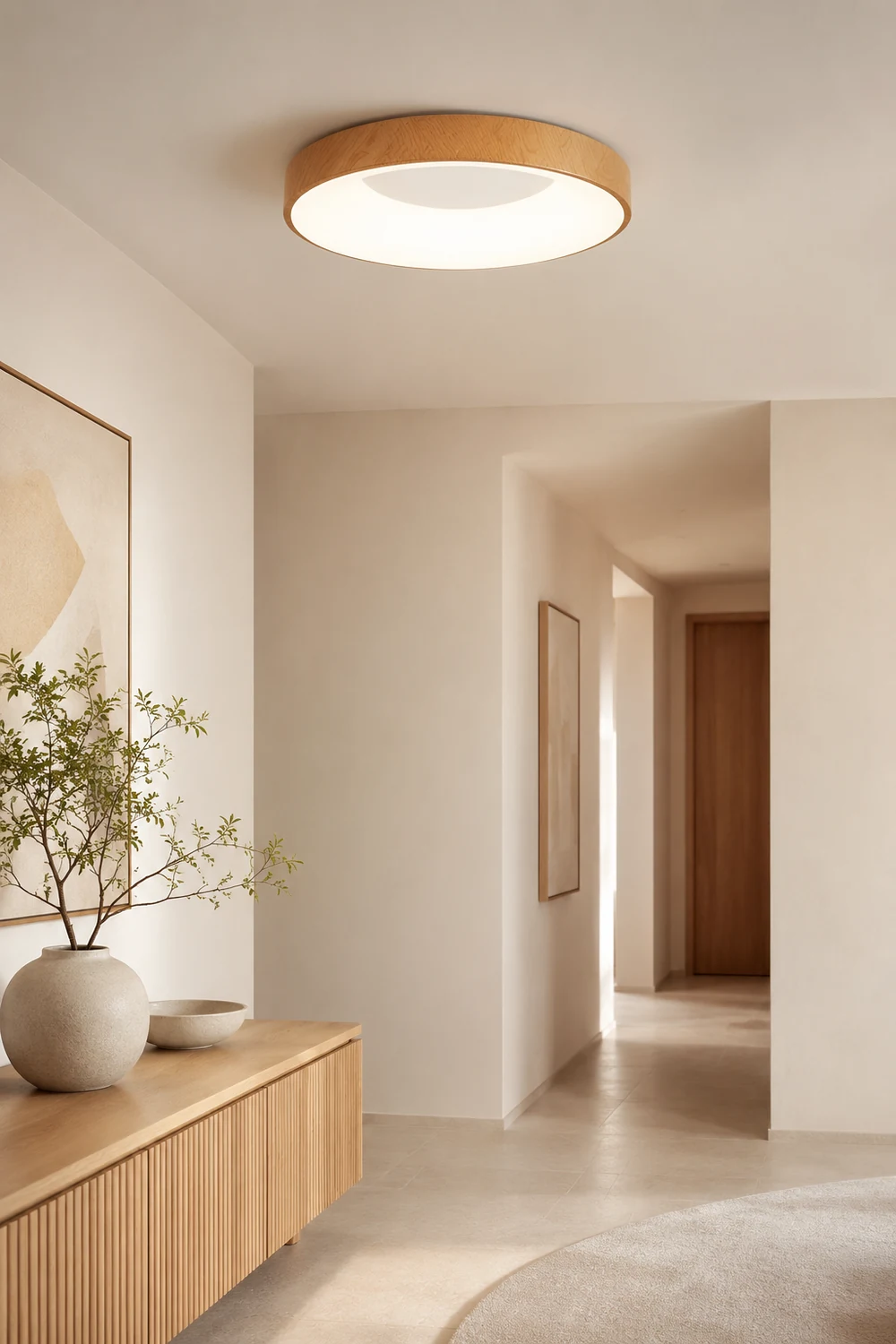 Mila Round Flush Mount Ceiling Lamp - Lumpaz