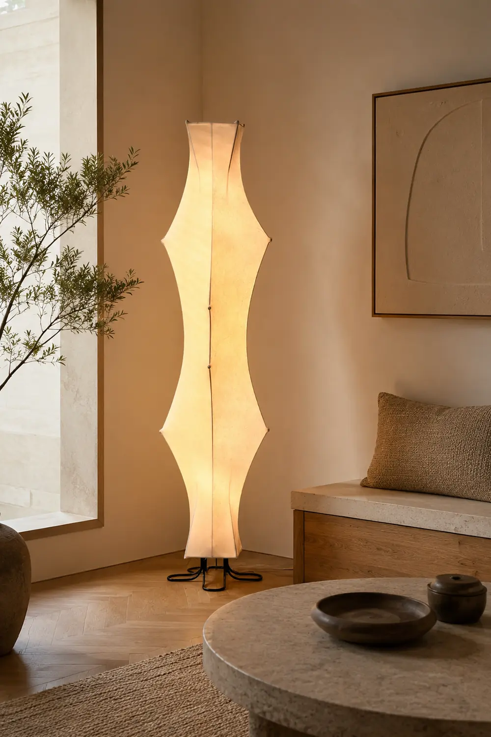 Twist Silk Floor Lamp - Lumpaz