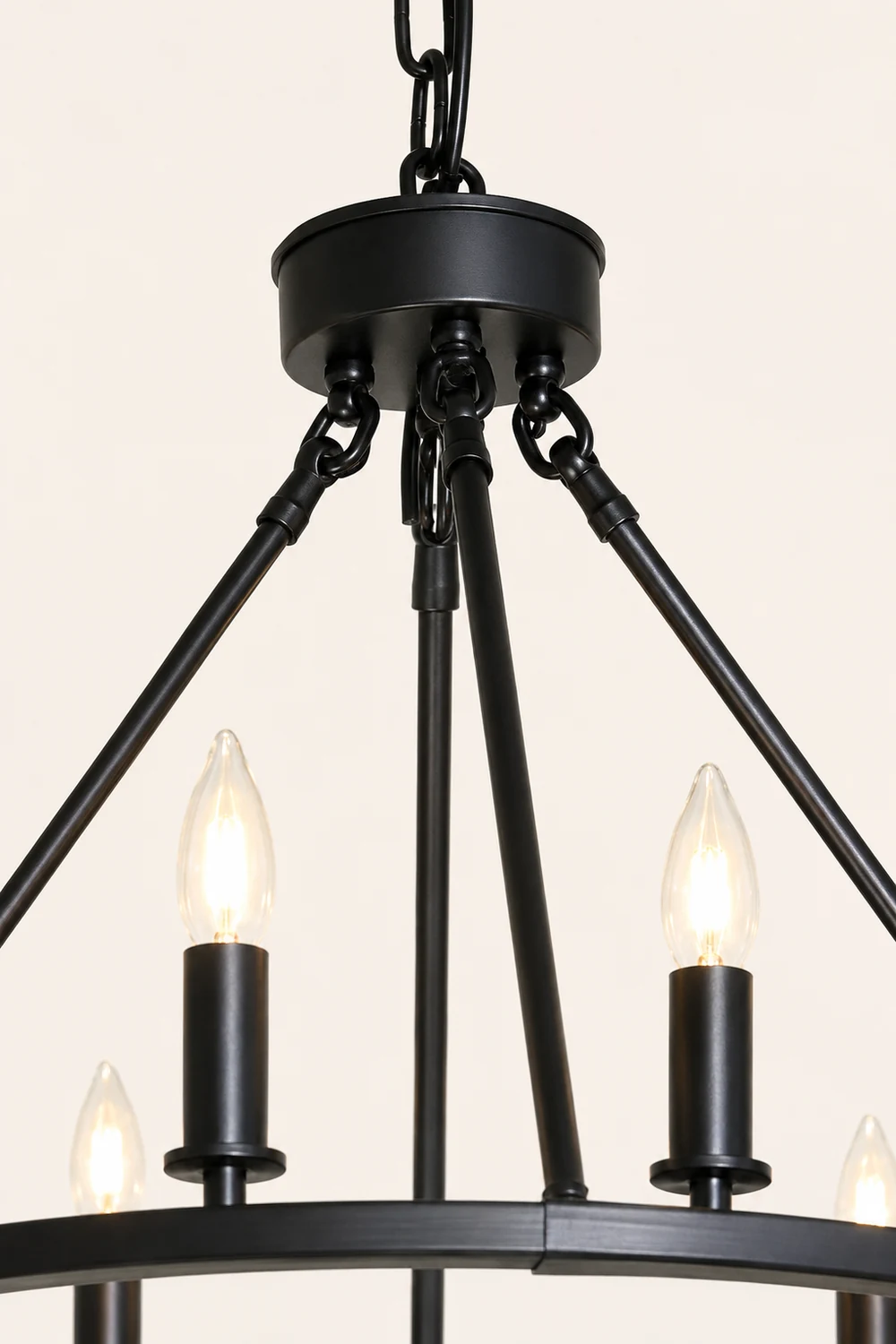 Black Candles Ring Chandelier - Lumpaz