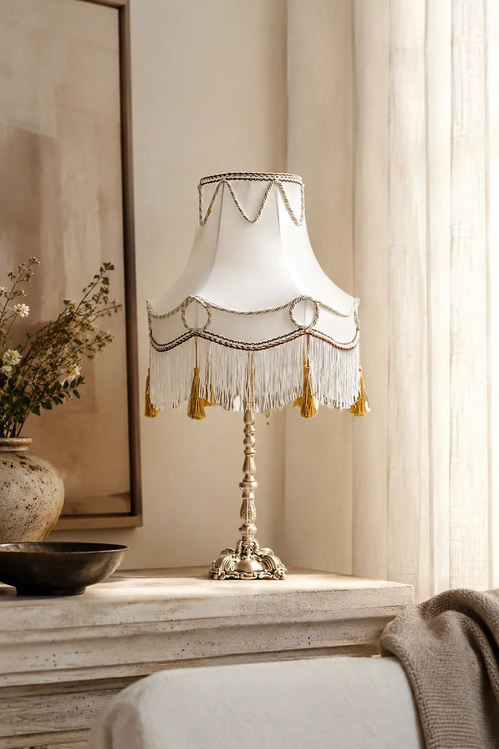 Victorian Brass Table Lamp - Lumpaz