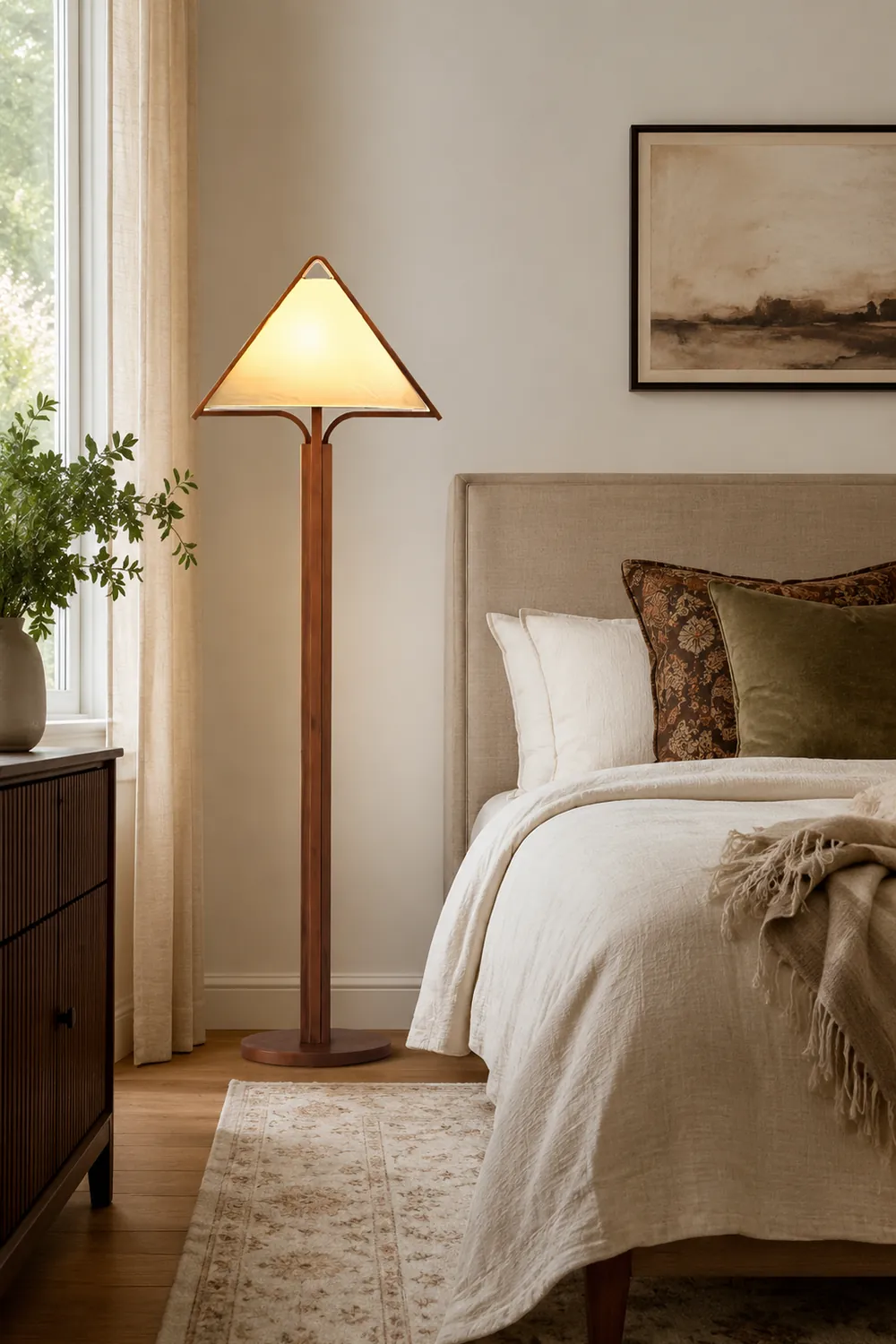 Apex Triangle Shade Floor Lamp - Lumpaz