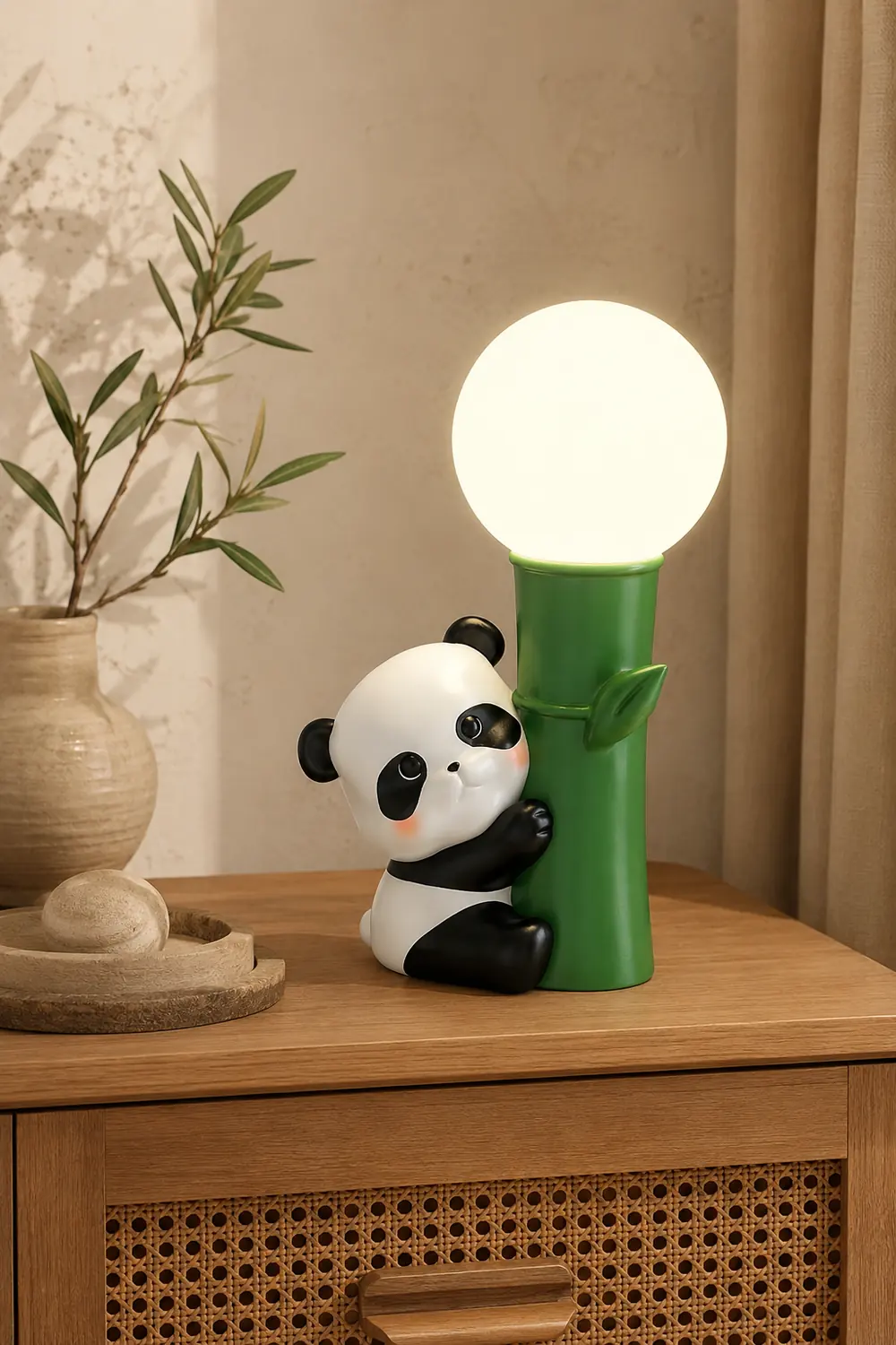 Panda Bamboo Table Lamp - Lumpaz