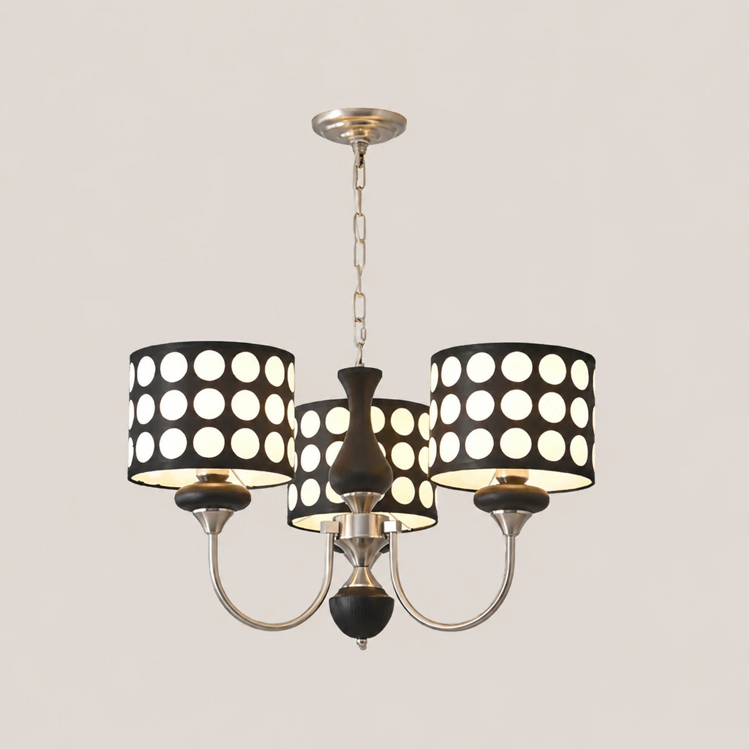 Black Polka Dots Chandelier - Lumpaz
