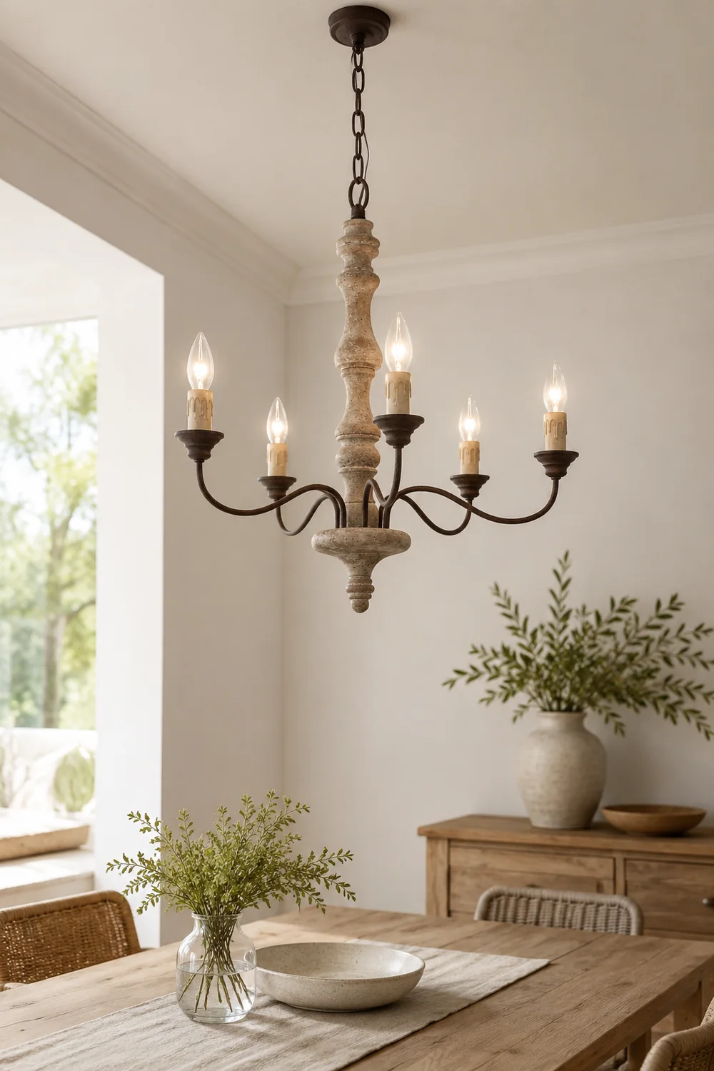 Candlestick Farmhouse chandelier - Lumpaz