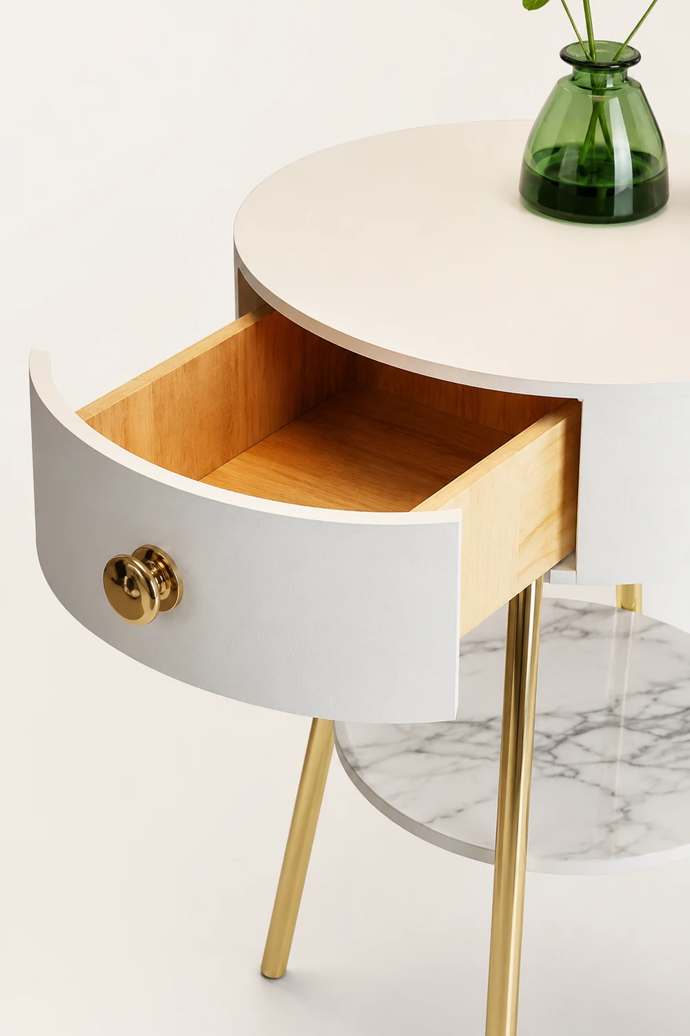 Pleated Nightstand Floor Light - Lumpaz