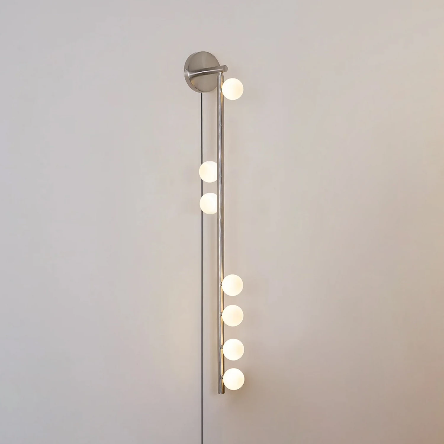 Brass Glass Tube Plug-in Wall Lamp - Lumpaz