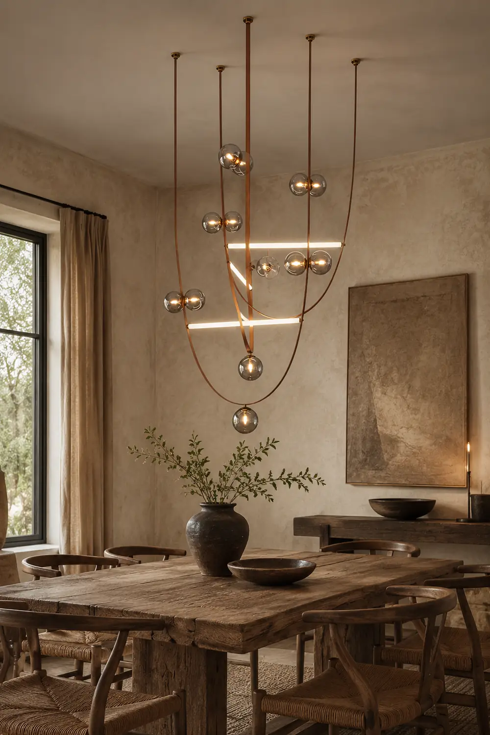 Belt Leather Ball Chandelier - Lumpaz
