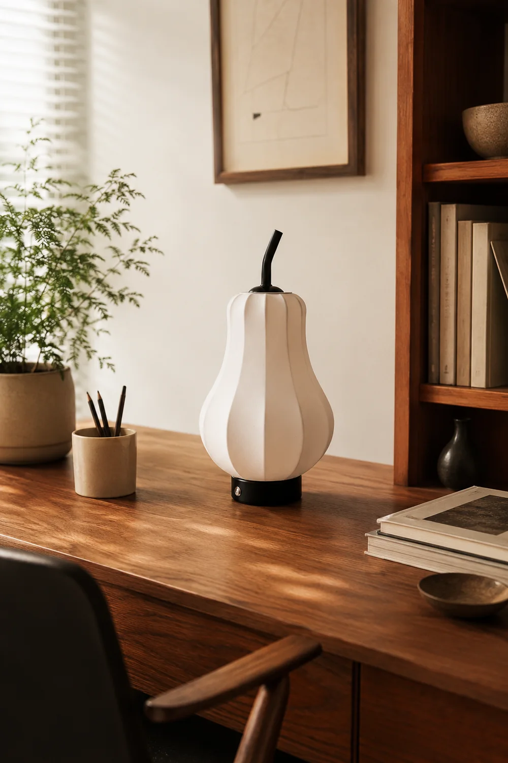 Pear Built-in Battery Table Lamp - Lumpaz