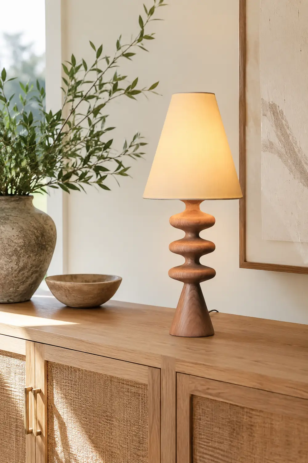 Ripple Wood Table Lamp - Lumpaz