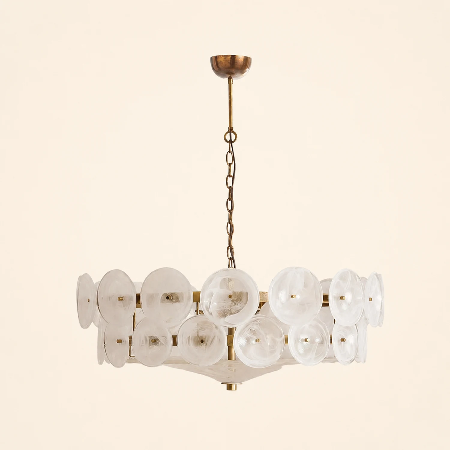 Solaris Disc Murano Chandelier - Lumpaz