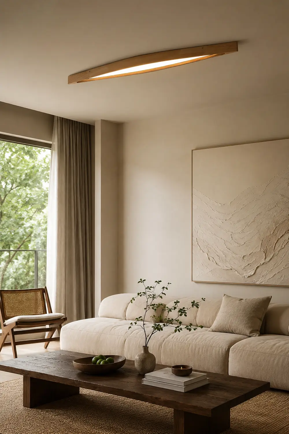 Horizon Linear Wood Ceiling Lamp - Lumpaz