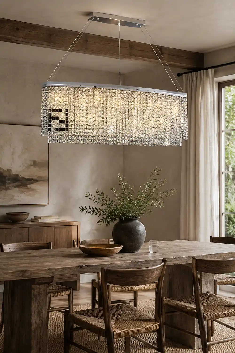 Liliana Rectangle Crystal Chandelier - Lumpaz