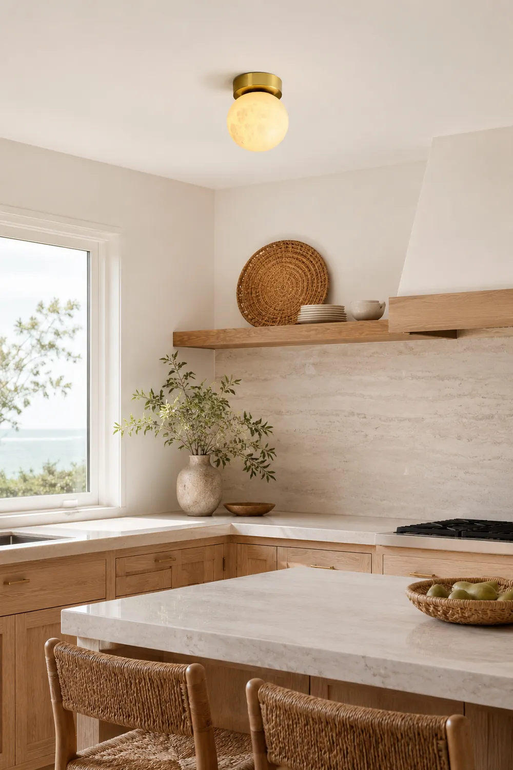 Moon Alabaster Ceiling Light - Lumpaz